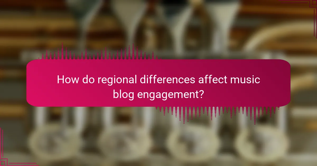 How do regional differences affect music blog engagement?