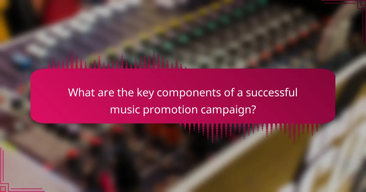 What are the key components of a successful music promotion campaign?