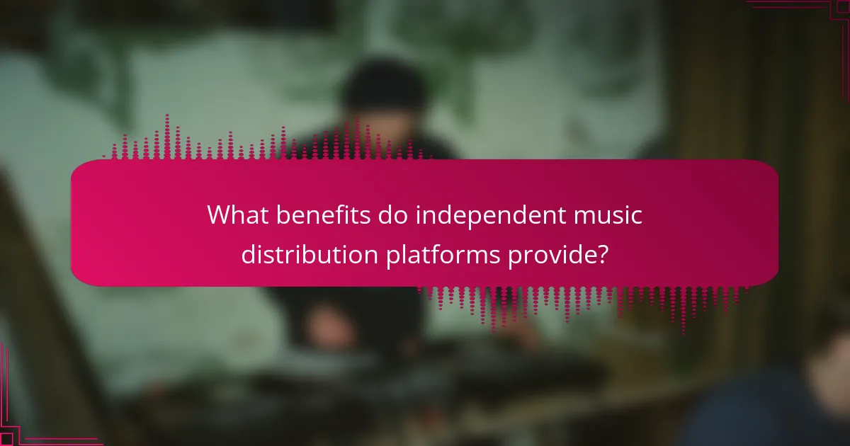 What benefits do independent music distribution platforms provide?