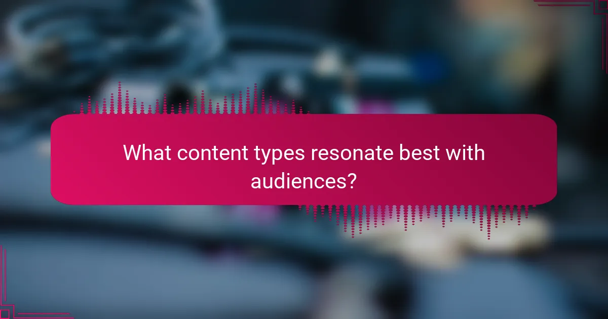 What content types resonate best with audiences?