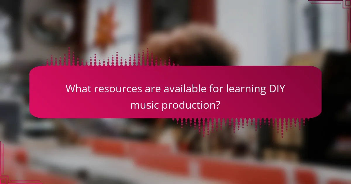 What resources are available for learning DIY music production?